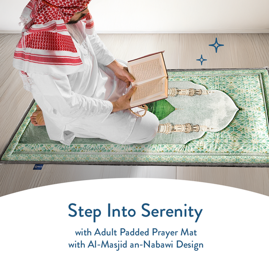 Adult Padded Prayer Mat with Al-Masjid an-Nabawi
