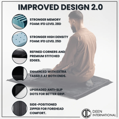 Medical Prayer Mat With Memory Foam Pillow