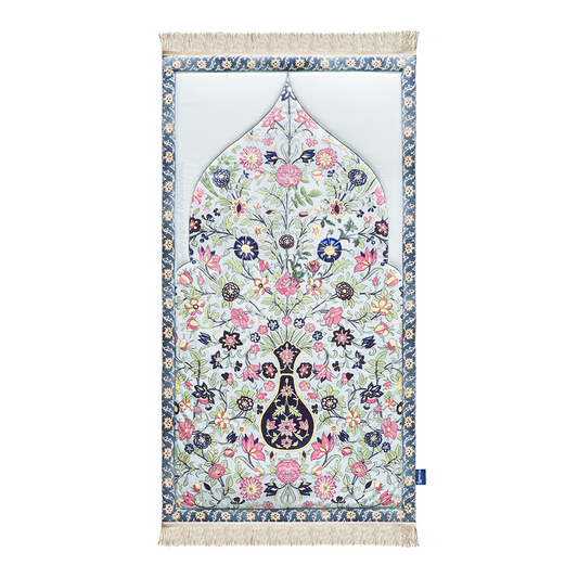 Adult Premium Padded Prayer Mat with Spring Blossoms Design