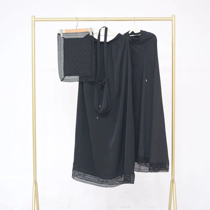 LM300 Khimar Prayer Set – 4-Piece Modest Outfit with Lace Trim