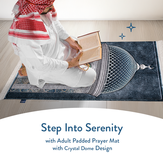 Adult Padded Prayer Mat with Crystal Dome